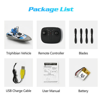 RC Boat Flying Air Boat Radio-Controlled Machine on the Control Panel Birthday Christmas Gifts Remote Control Toys for Kids