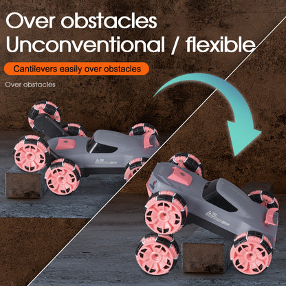 Remote Control Six-Wheel Swing Arm Stunt Car High-Speed Four-Wheel Drive Drift Off-Road Climbing Boys Rotating Deformation Remote Control Car