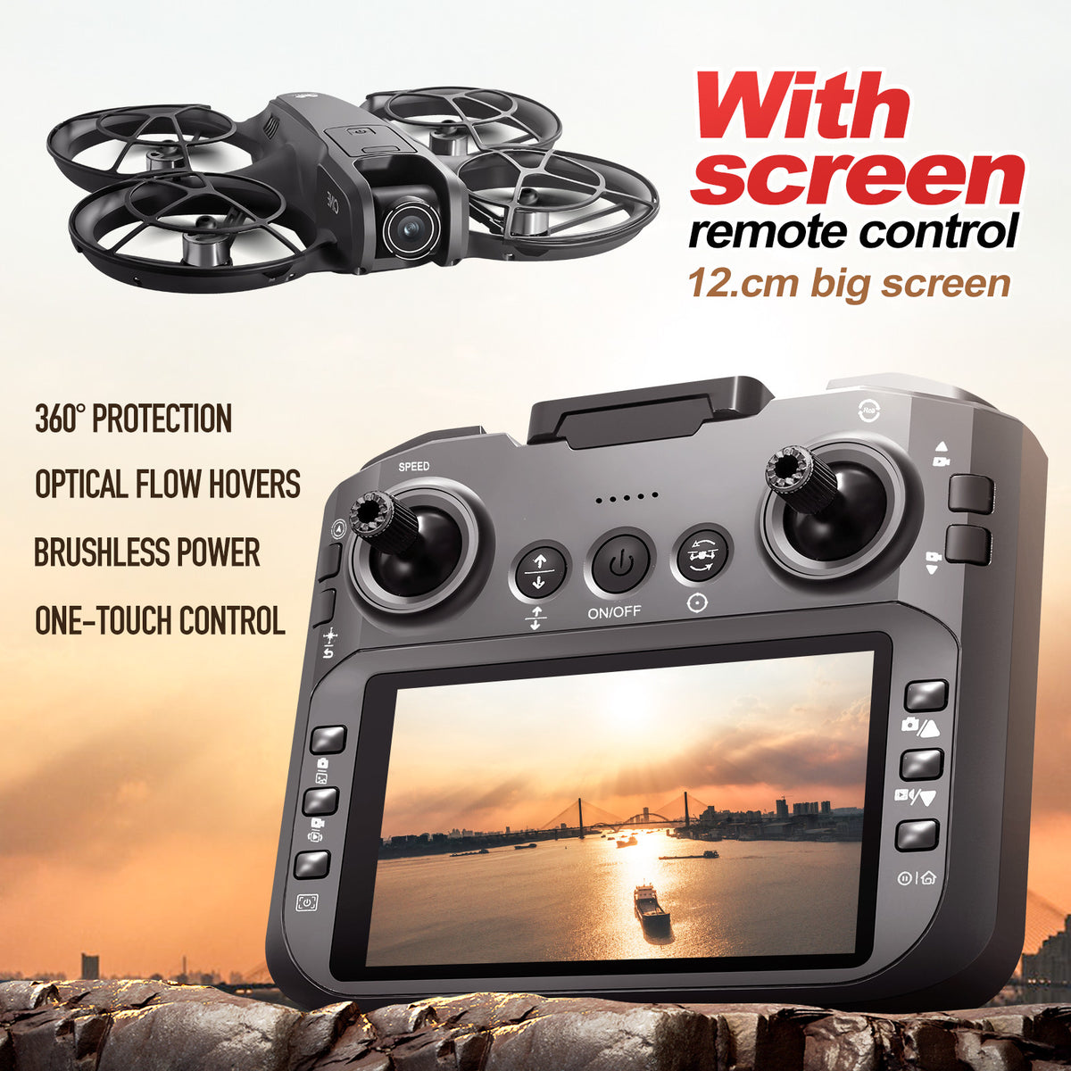 V666 Foldable Brushless Camera Drone with Optical Flow Hover