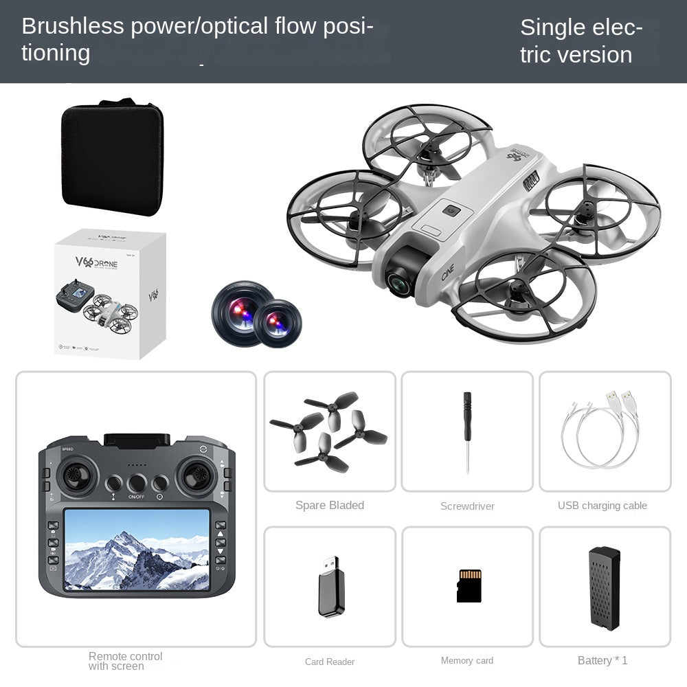 V666 Foldable Brushless Camera Drone with Optical Flow Hover